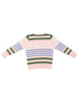 Wooly Saçörgülü Unisex Triko Çizgili Hırka & Tayt Set