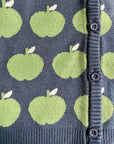 Apple Garden Elma Desenli Triko Hırka