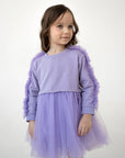 Lilac Poppy Sweatshirt Dress