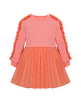 Coral Poppy Sweatshirt Dress