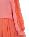 Coral Poppy Sweatshirt Dress