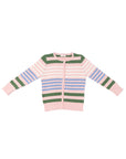 Wooly Saçörgülü Unisex Triko Çizgili Hırka & Tayt Set