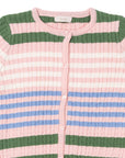 Wooly Saçörgülü Unisex Triko Çizgili Hırka & Tayt Set