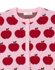 Apple Garden Elma Desenli Triko Hırka