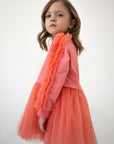 Coral Poppy Sweatshirt Dress